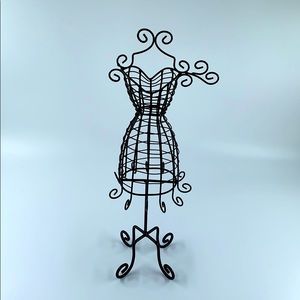 Black iron jewelry necklace holder